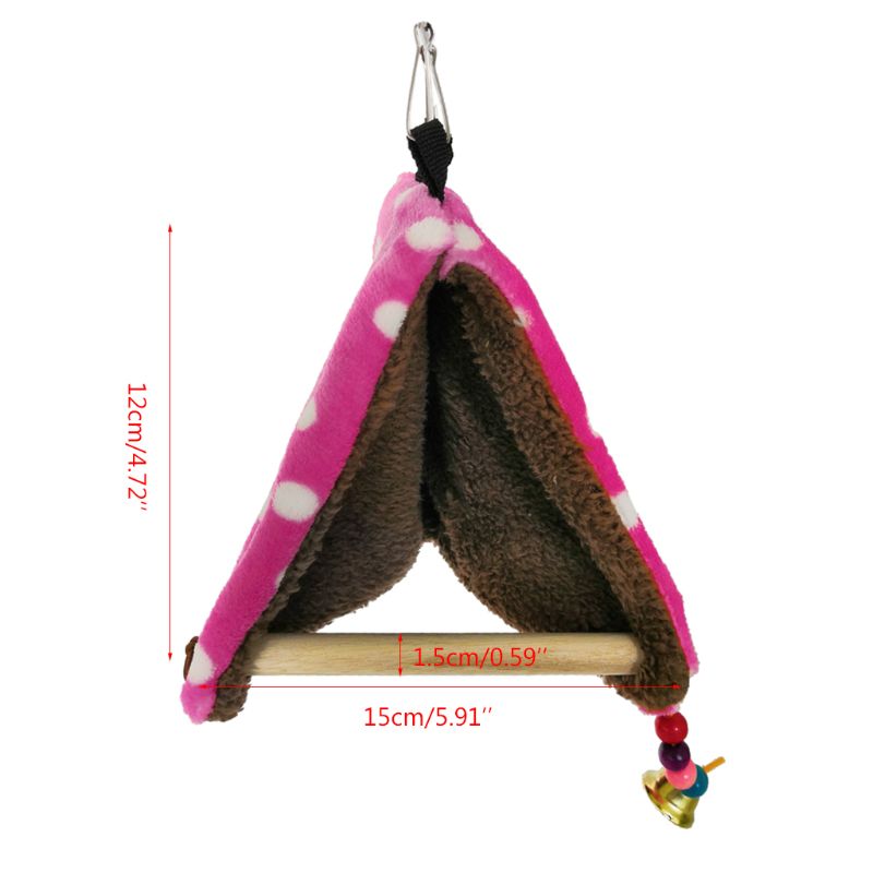 Cozy Parrot Parakeet Finch Canary Cage Hammock Bed Bird Nest Perch House Toy C63b - 7