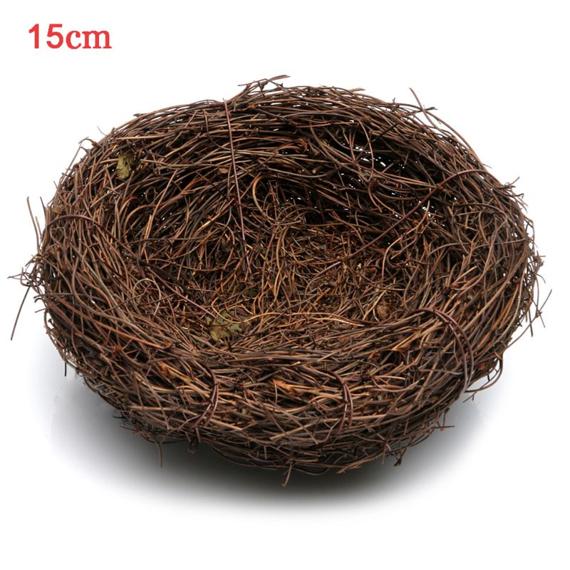 Handcrafted Brown Vine Bird Nest House Natural Ecofriendly Home Decor For Holidays K1mf - 4