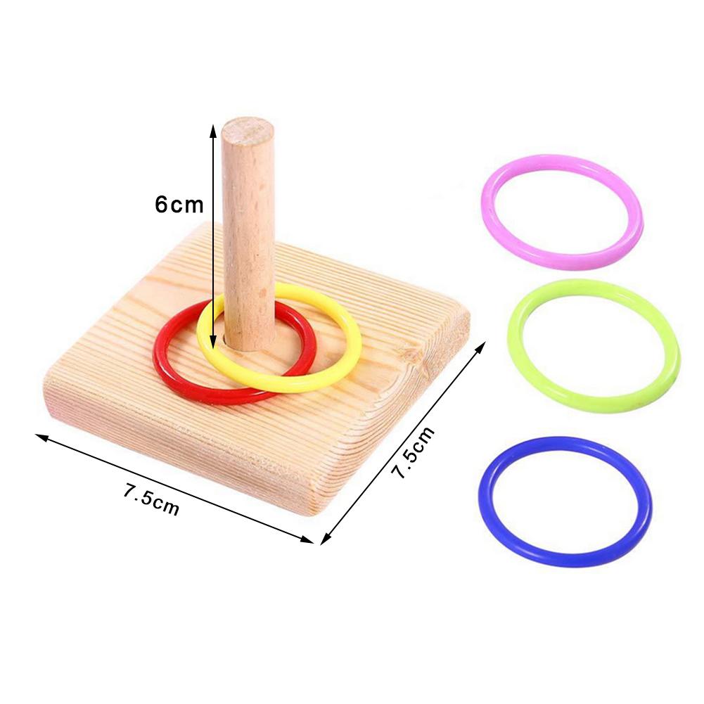 Interactive Parrot Chew Toy Wooden Platform Plastic Ring For Training Education Bird Intelligence Development - 6