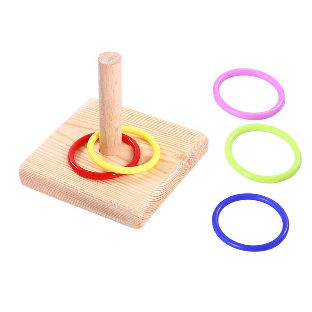 Interactive Parrot Chew Toy Wooden Platform Plastic Ring For Training Education Bird Intelligence Development - 4