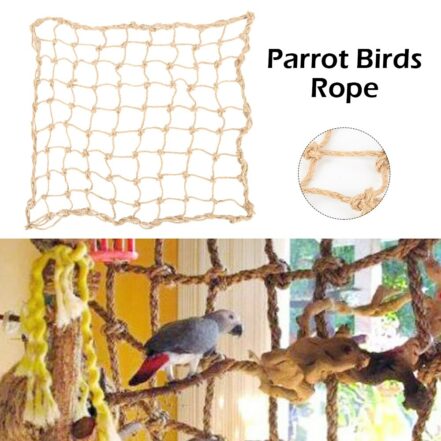Hemp Rope Bird Climbing Net Parrot Swing Ladder Cage Toy With Buckles ...