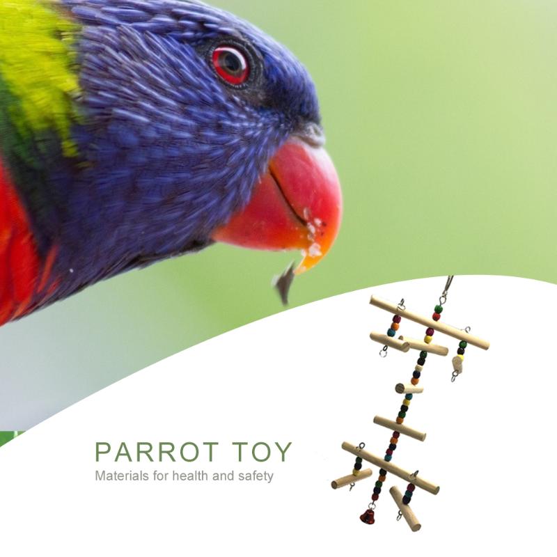 African Grey Parrot Cage Toys Swing Stand Budgie Parakeet Holder Vogel Speelgoed Parkiet Bird Accessories - 7