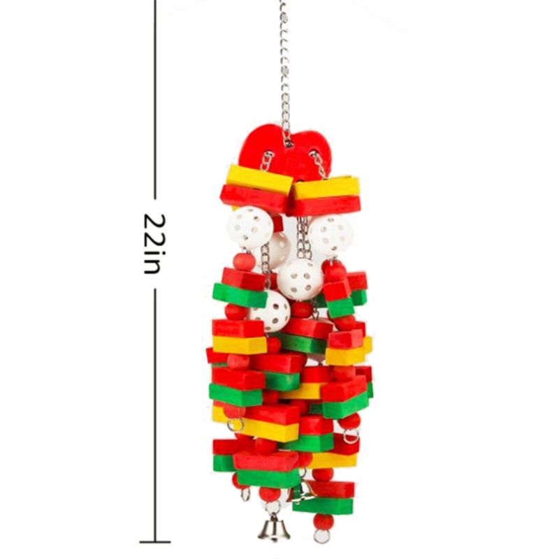 Colorful Parrot Training Toys Biteresistant Accessories For African Grey Macaws Cockatoos Eclectus Birds - 5