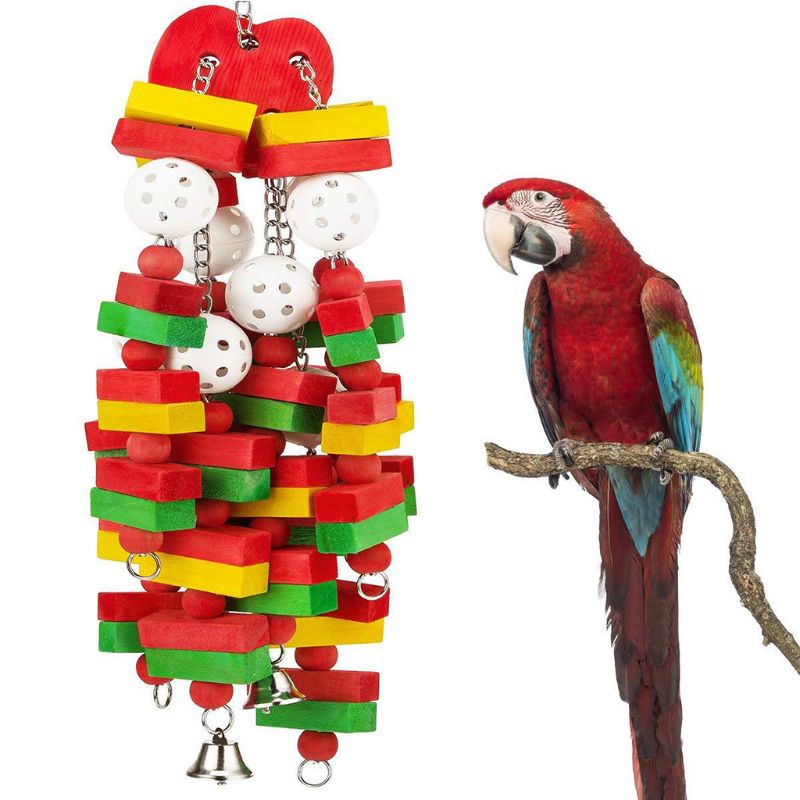 Colorful Parrot Training Toys Biteresistant Accessories For African Grey Macaws Cockatoos Eclectus Birds - 2