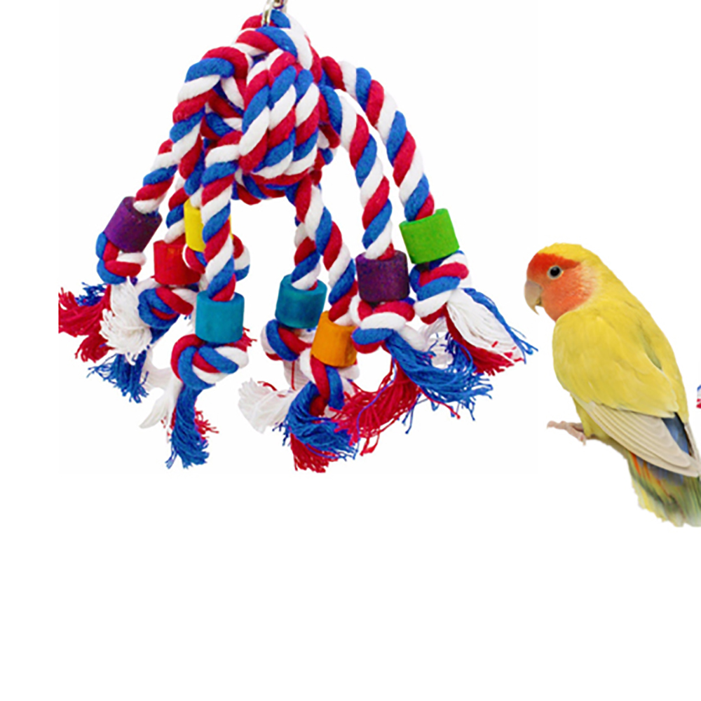 Durable Parrot Cage Toys Fun Chew Toy Parakeet Cockatiel Stand Training Accessories For Pet Birds - 3