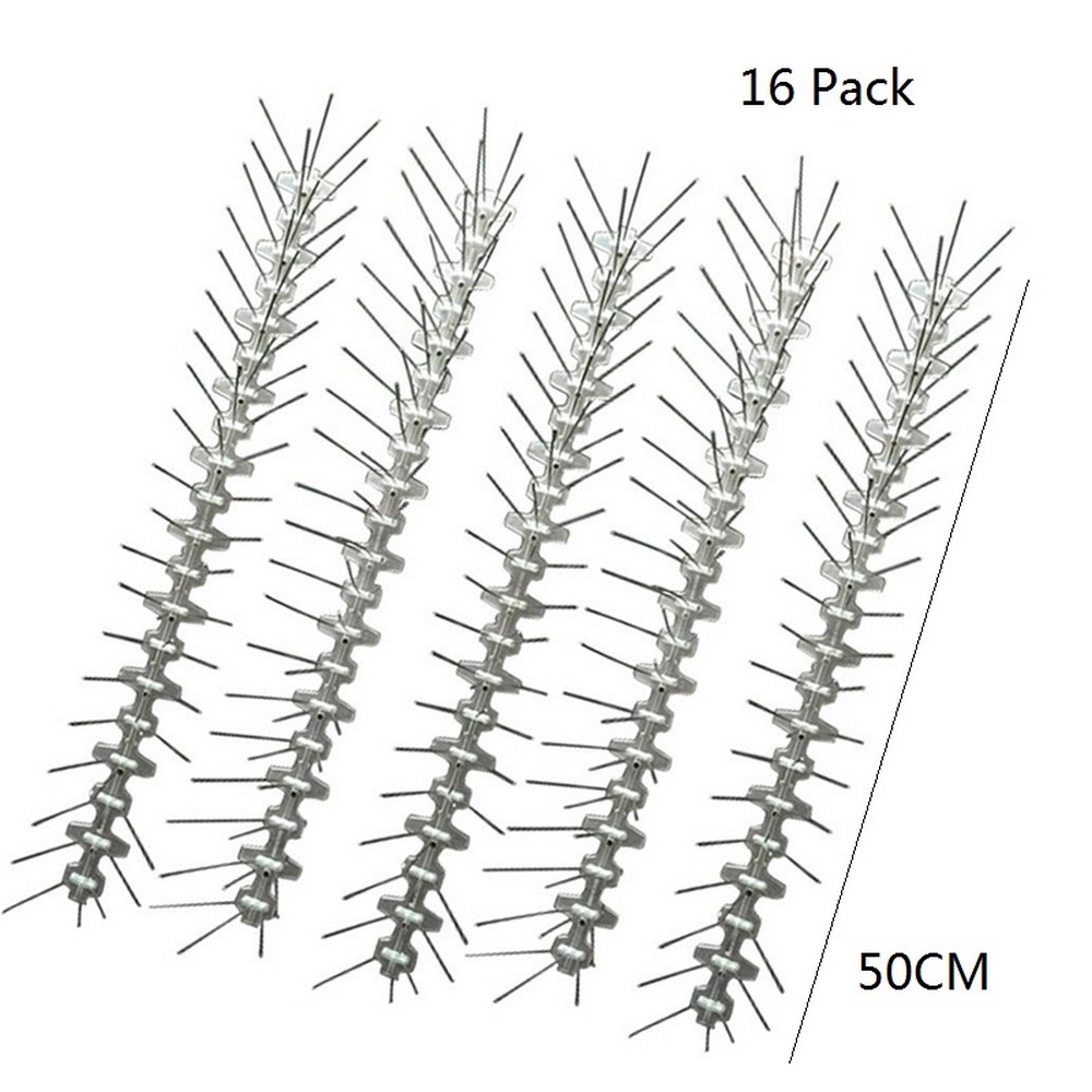 16piece Antibird Stainless Steel Spikes Pigeon Repellent Pest Control For Roofs Eaves Orchards - 1