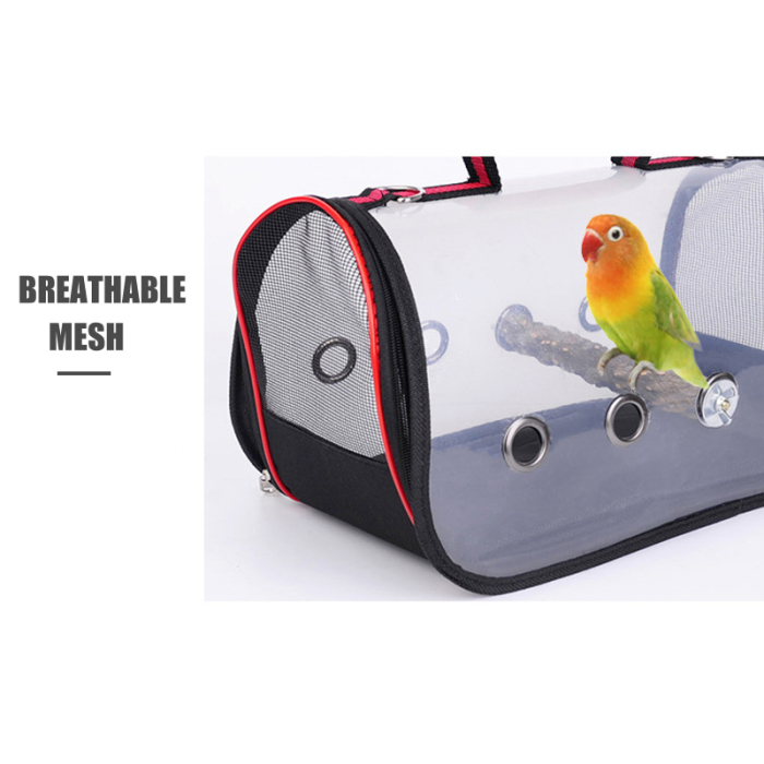 Portable Bird Carrier Bag Transparent Breathable Cage Ideal For Parrots Outdoors Travel Adventure - 16