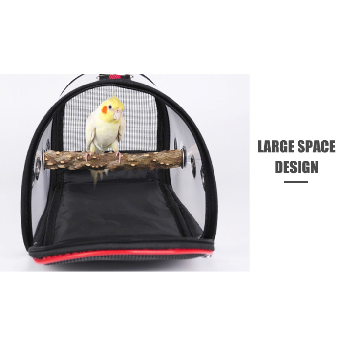 Portable Bird Carrier Bag Transparent Breathable Cage Ideal For Parrots Outdoors Travel Adventure - 15