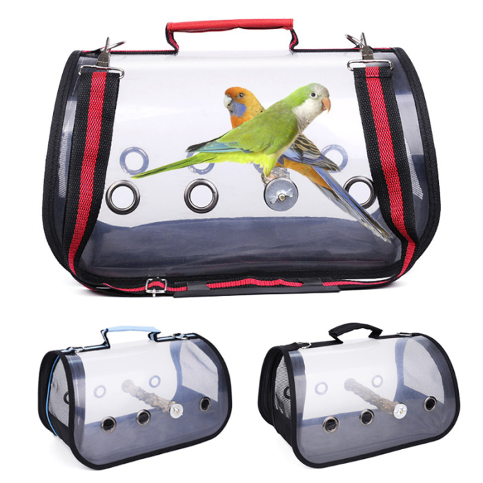 Portable Bird Carrier Bag Transparent Breathable Cage Ideal For Parrots Outdoors Travel Adventure - 2