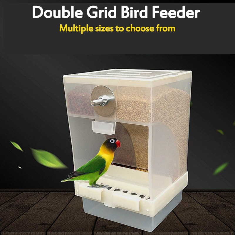 Large Capacity Acrylic Parrot Bird Feeder 425ml850ml Automatic Feeding Box Cage Accessories For Pet Birds - 1