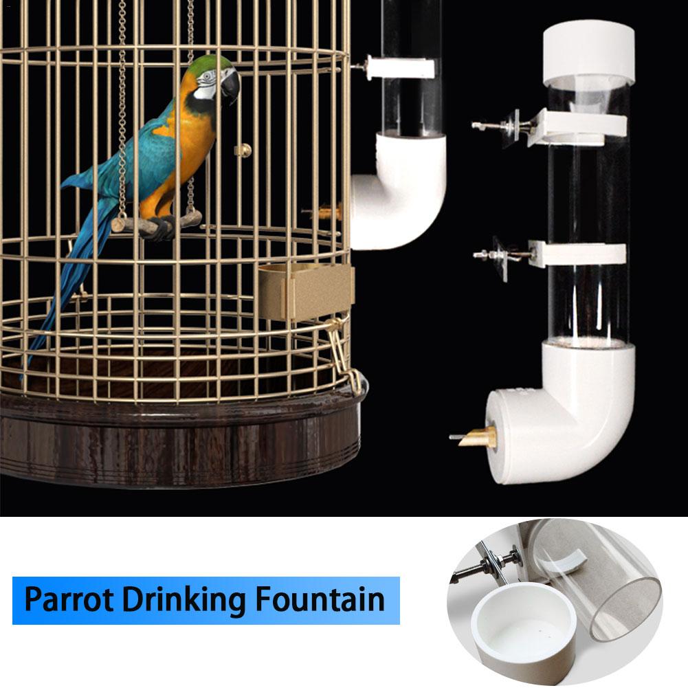 Parrot Aviary Automatic Bird Drinker Plastic Water Dispenser Budgie Cockatiel Pet Feeder Durable Drinking Device Accessory - 1