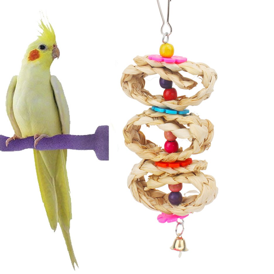 Pipifren Parrot Toys Bird Cage Accessories Swing Stand For Budgie Parakeet African Grey Vogel - 2