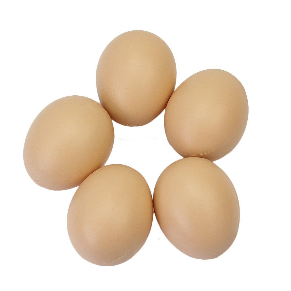 5pack Durable Plastic Simulation Eggs For Poultry Hen Chicken Duck Geese Breeding And Incubation - 2