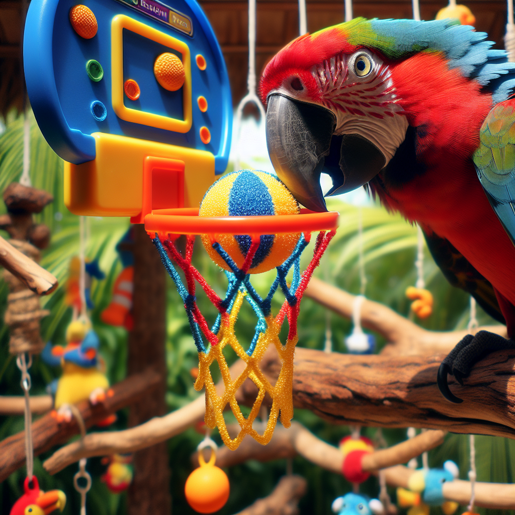 How the Interactive Mini Basketball Hoop Toy Encourages Physical Activity in Parrots  