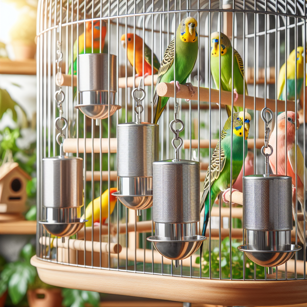 Easy-to-Clean Stainless Steel Feeding Cups: Promoting Hygiene in Your Bird's Habitat  