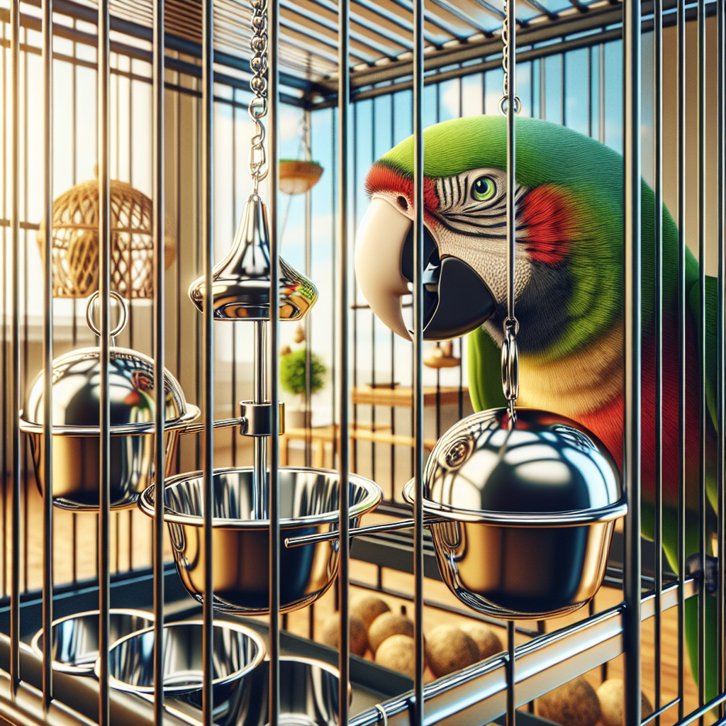 How Secure Attachment Food and Water Cups for Bird Cages Prevent Spills and Mess  