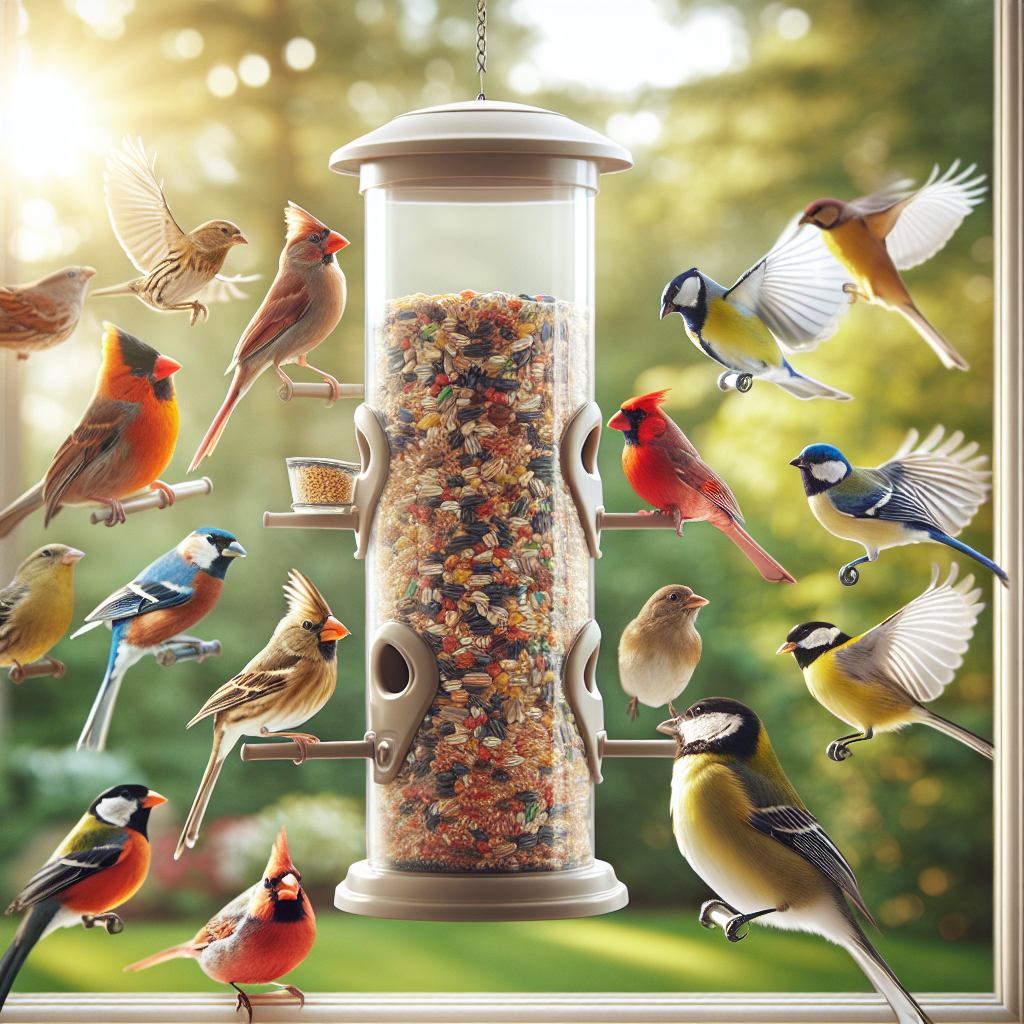Attracting Backyard Birds with a Clear Plastic Bird Feeder  