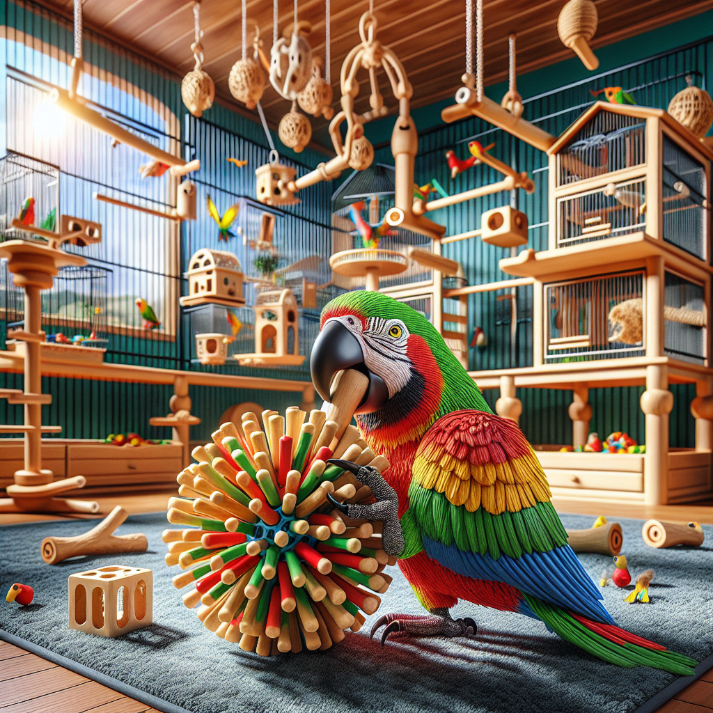 Durable Bird Cage Toys for Mental Stimulation in Pet Birds  