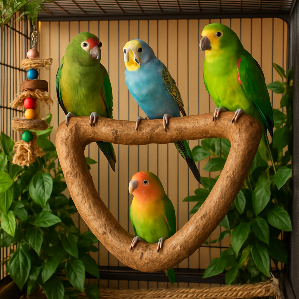 Benefits of U-Shaped Natural Wood Parrot Perches for Pet Birds  