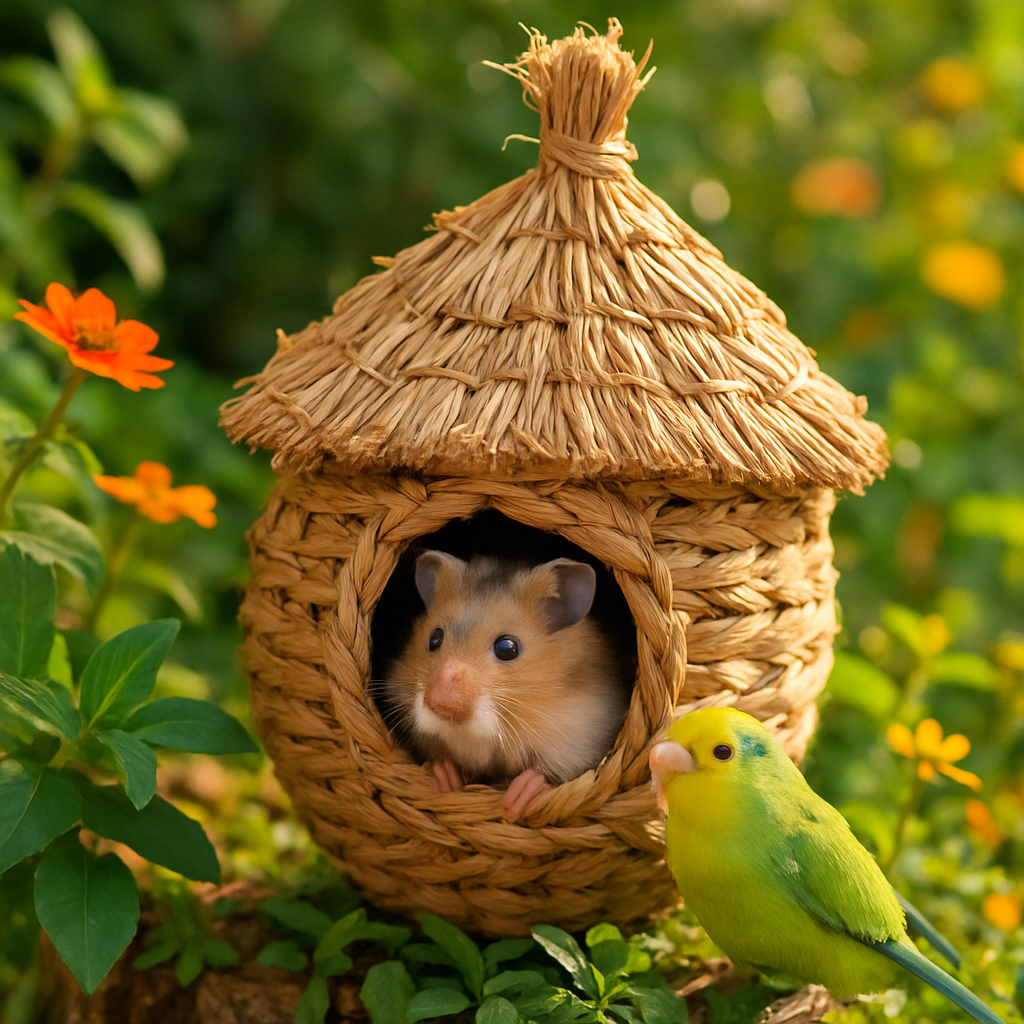 Benefits of a Cozy Handmade Straw Birdhouse for Pet Birds and Small Animals  